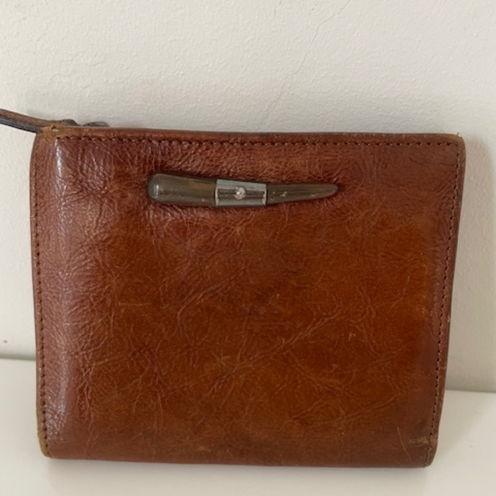 YSL Leather Fold Out Wallet